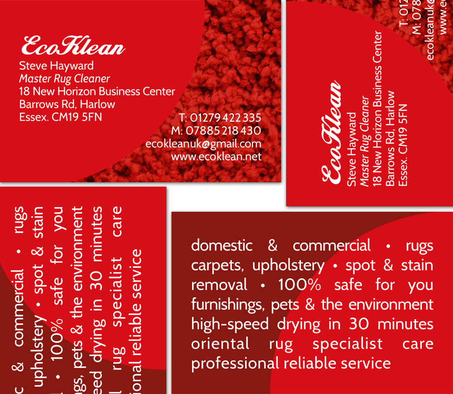 business card design for small business Ecoklean